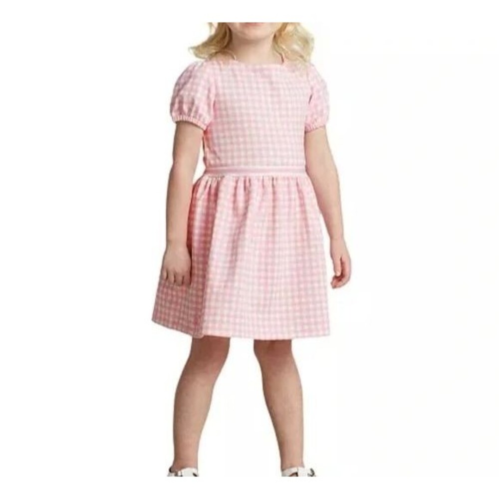 Polo Ralph Lauren Little Girls Gingham Ponte Fit and Flare Dress Size 2/2T